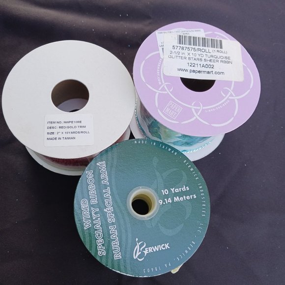 3 Rolls of Specialty Ribbon New - Picture 4 of 4